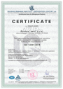 Certifikát – ISO 14001:2015. Certifikát – ISO 14001:2015.