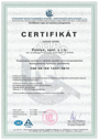Certifikát – ČSN EN ISO 14001:2016. Certifikát – ČSN EN ISO 14001:2016.
