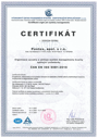 Certifikát – ČSN EN ISO 9001:2016. Certifikát – ČSN EN ISO 9001:2016.